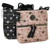Wholesale - BHPC CROSSBODY HANDBAG W/TOP ZIPPER 2-ASST BLK & TAUPE